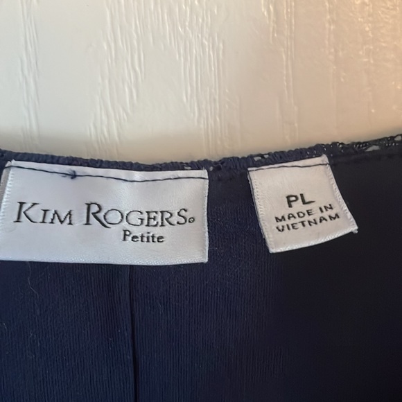 PL Kim Rogers Petite Navy Blue Lace Cold a shoulder dress - Picture 3 of 8